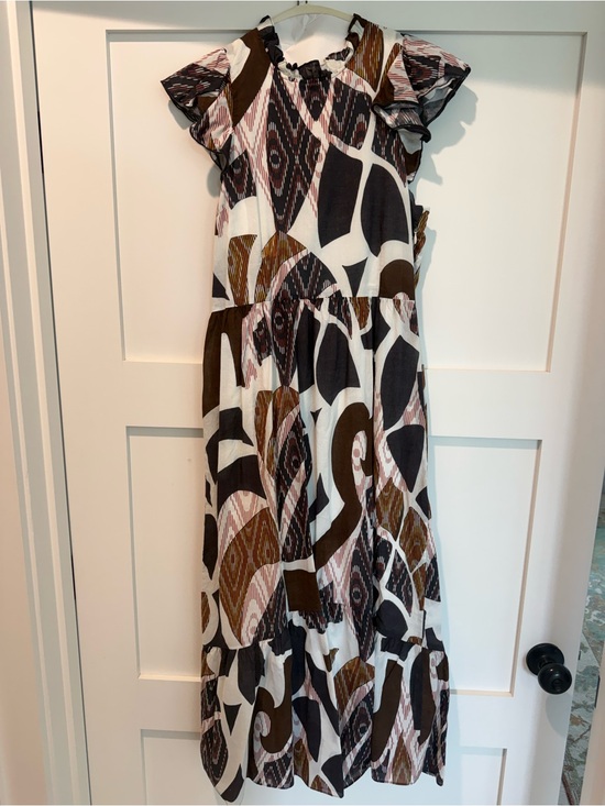 Willa Story Dresses & Skirts - Willa’s Story Women’s Brown & White Patterned Dress